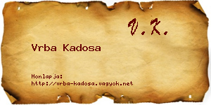 Vrba Kadosa névjegykártya